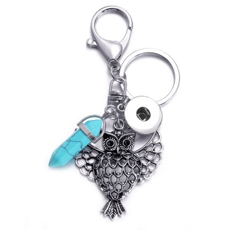 Wholesale Button alloy accessories DIY keychain